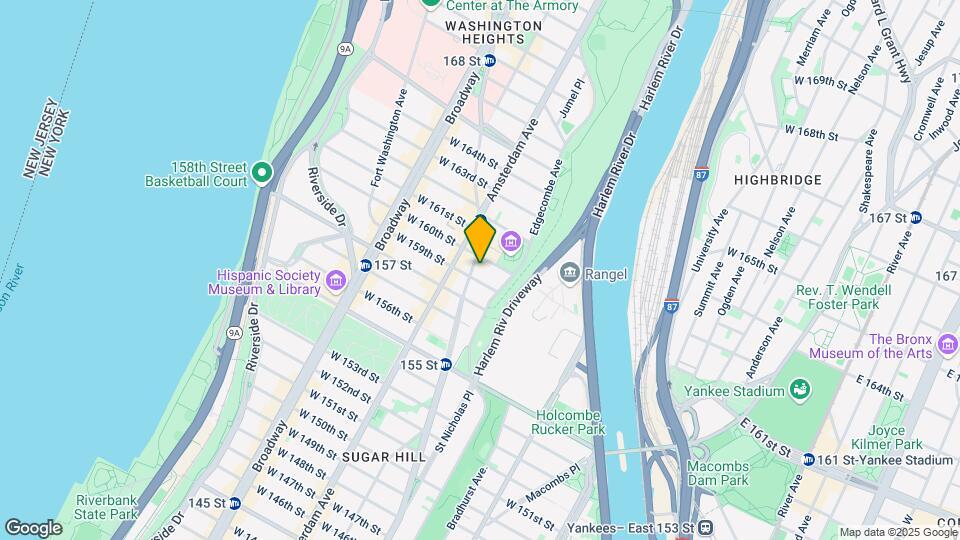 Washington Heights Elevator Apartment Map and Location Details