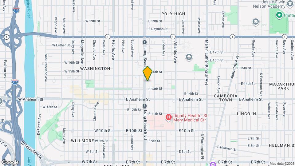 1400 Long Beach Blvd Map and Location Details