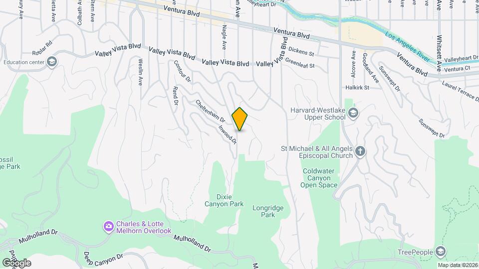 3826 Dixie Canyon Ave Map and Location Details