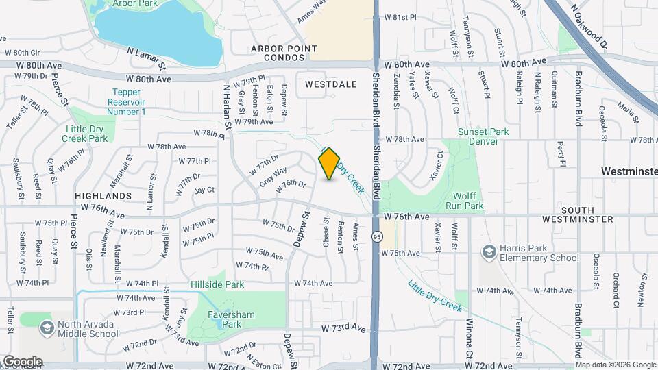 7676 Depew St Map and Location Details