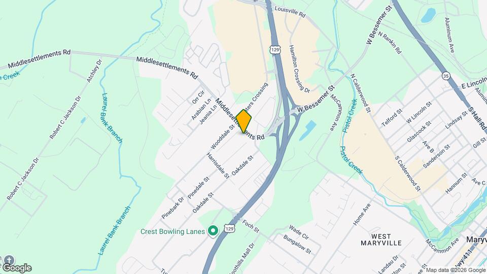 1013 Middlesettlements Rd Map and Location Details