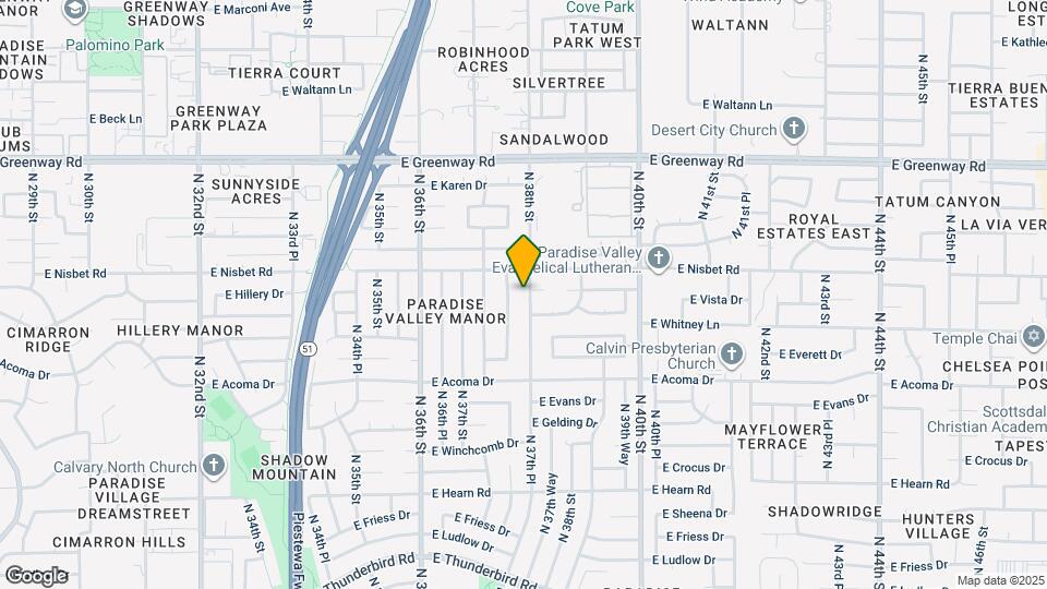 14826 N 38th St Mapa y Detalles de la Ubicación