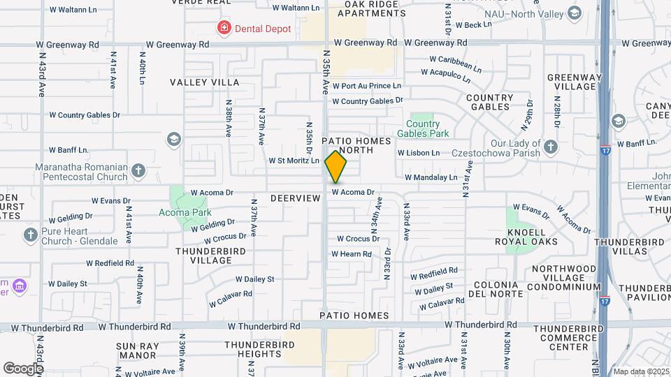 3436 W Acoma Dr Map and Location Details