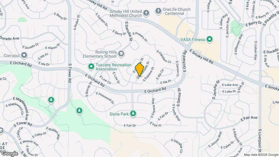 5882 S Ensenada St Map and Location Details