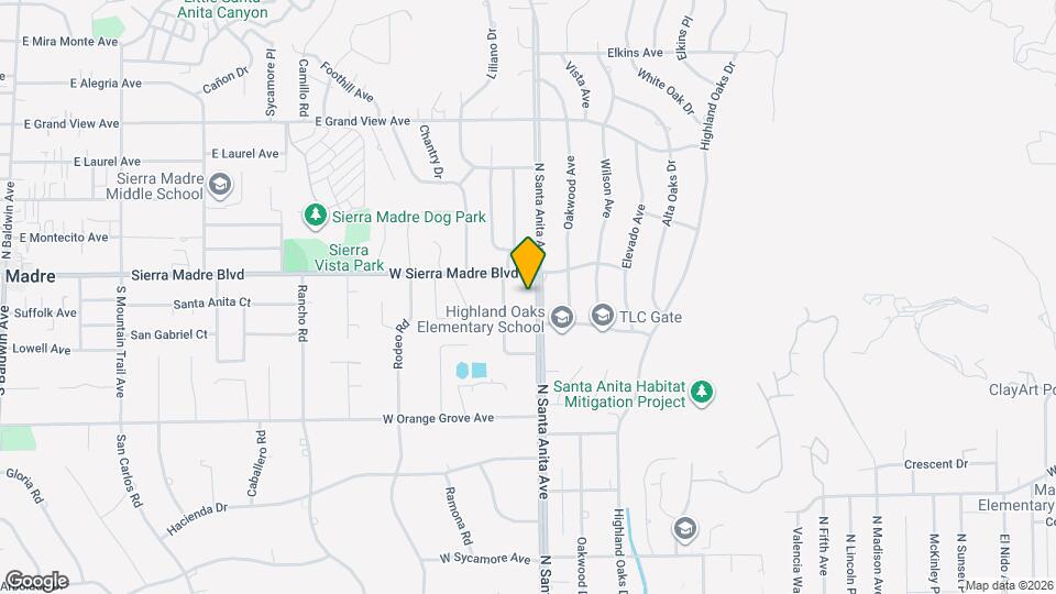 1647 N Santa Anita Ave Map and Location Details
