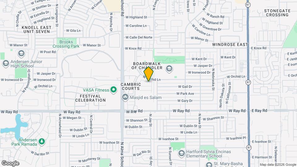 831 W Baylor Ln Map and Location Details