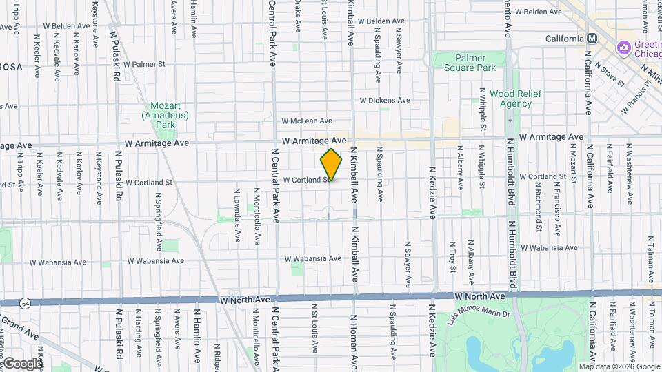 1849 N St Louis Ave Map and Location Details