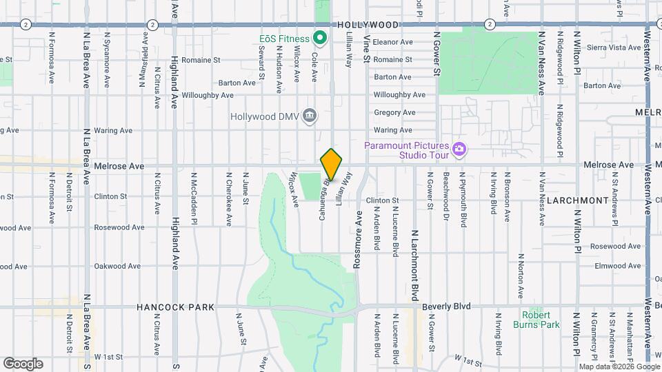 626 N Cahuenga Blvd, Unit 1BR ADU Studio Mapa y Detalles de la Ubicación