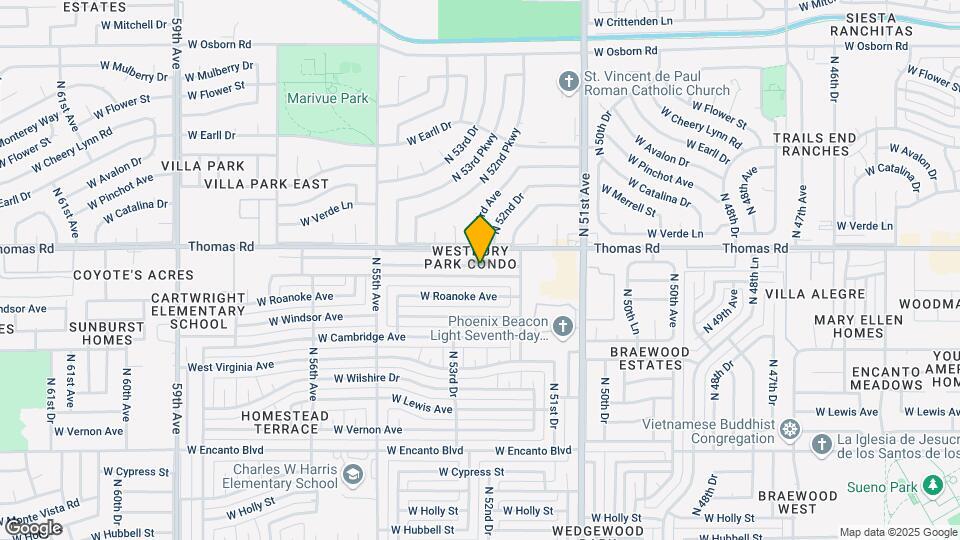 5302 W Edgemont Ave Map and Location Details