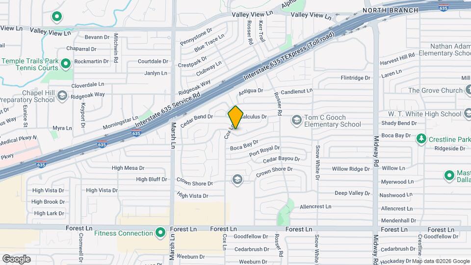 12611 High Meadow Dr Map and Location Details