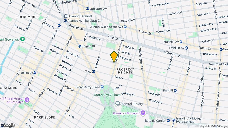 600 Vanderbilt Ave Map and Location Details