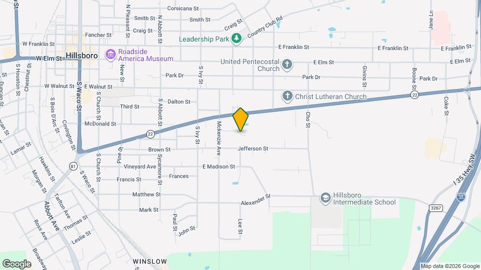 620 Hillcrest St Map and Location Details