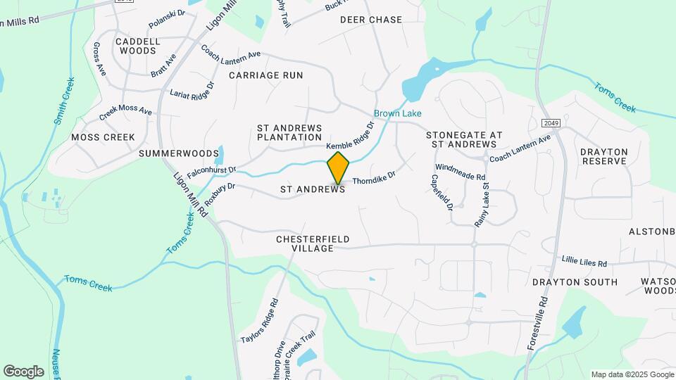 3504 Thorndike Dr Map and Location Details