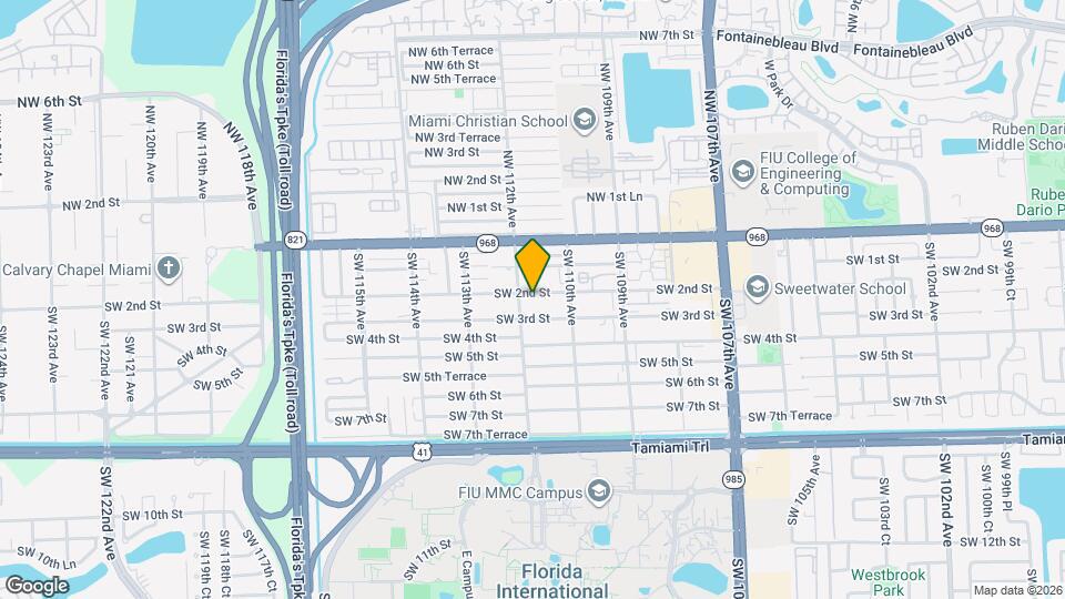 11128 SW 2nd St Map and Location Details