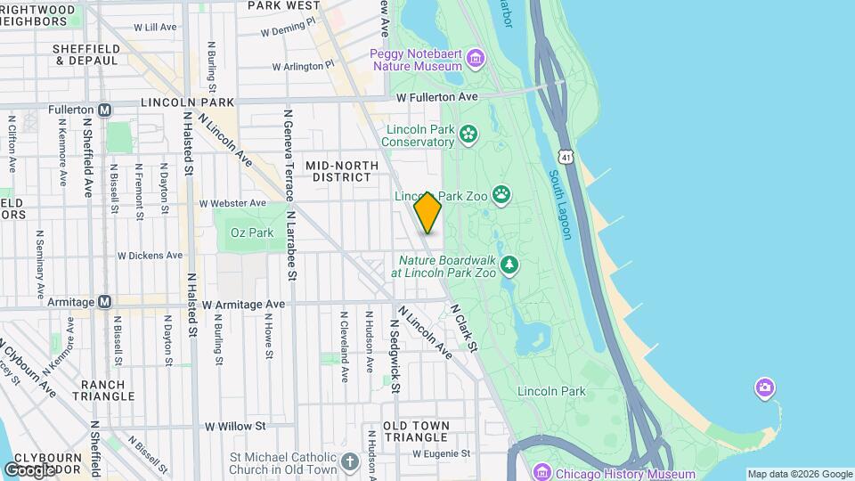 2109 N Clark St Map and Location Details