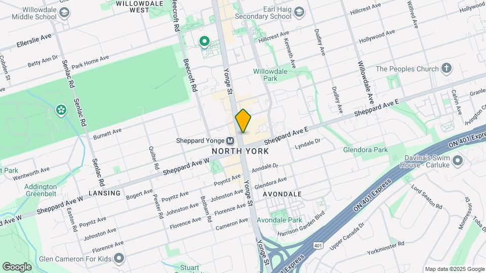 4841 Yonge St Map and Location Details