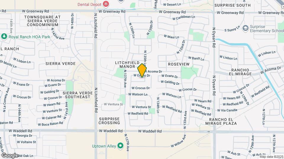 13592 W Gelding Dr Mapa y Detalles de la Ubicación