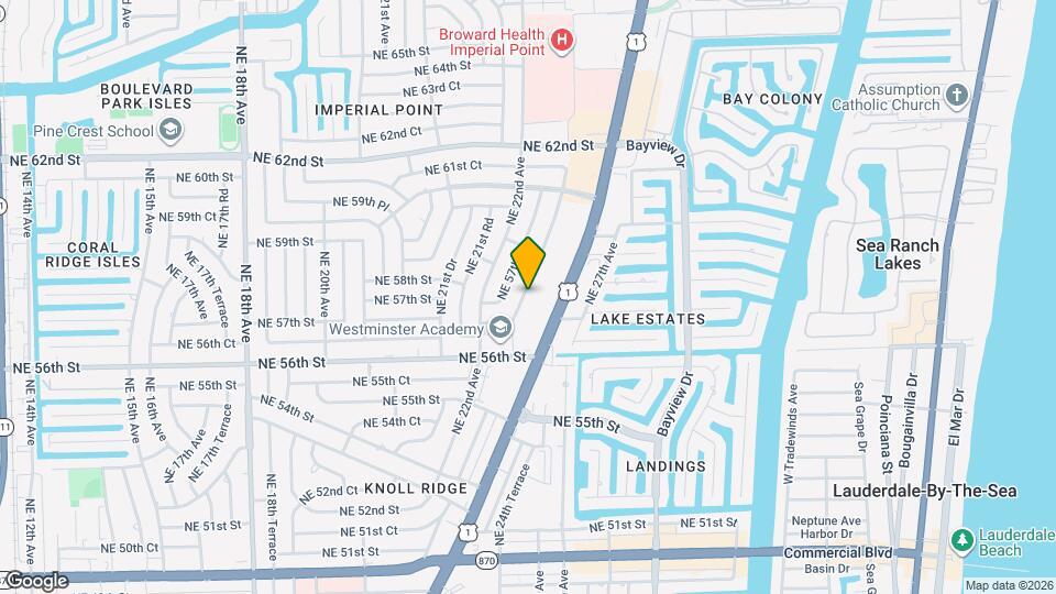5720 NE 22nd Way, Unit 401 Imperial Pointe Garde Mapa y Detalles de la Ubicación