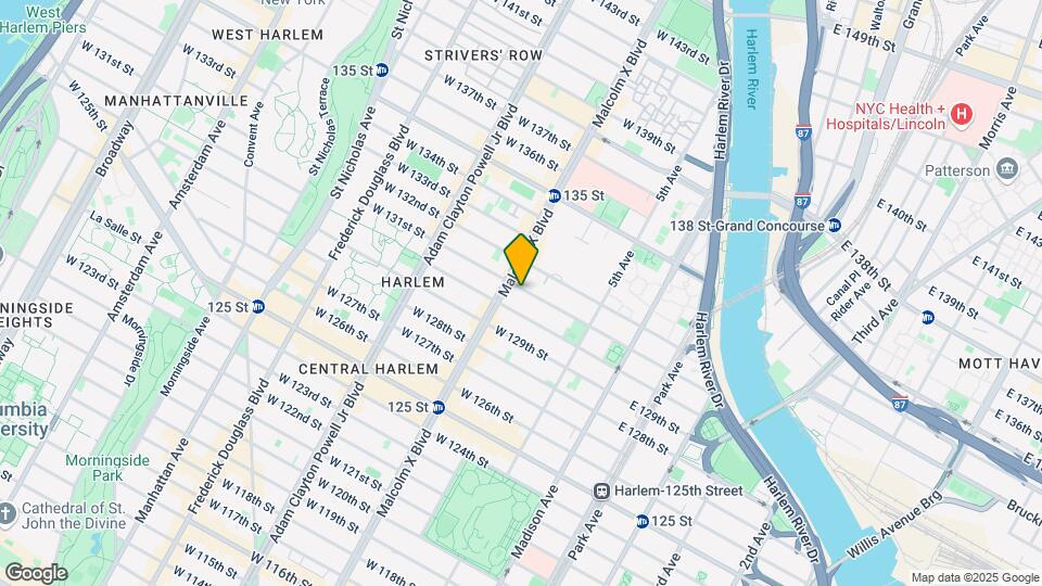 74 W 131st St Mapa y Detalles de la Ubicación