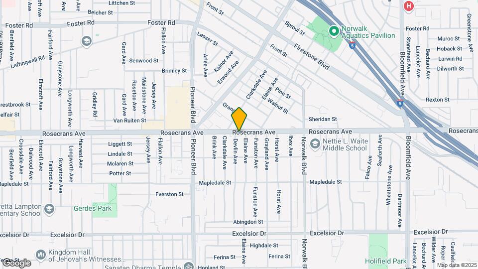 11934 Rosecrans Ave Map and Location Details