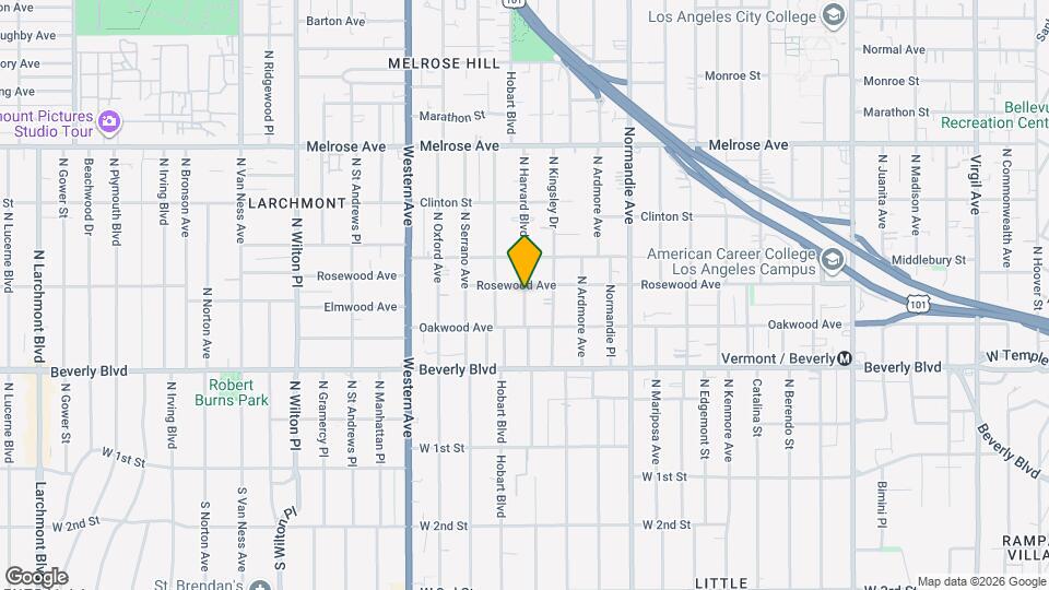 443 N Harvard Blvd Map and Location Details