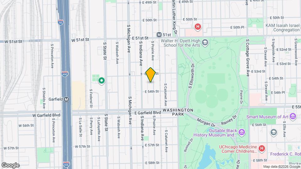 5336 S Prairie Ave Map and Location Details