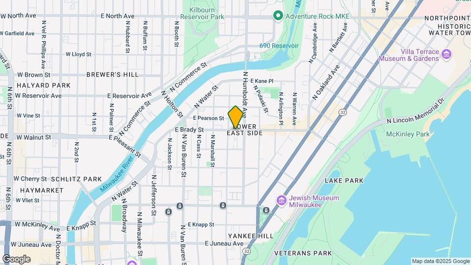 1017 E Brady St, Unit 1019A E Brady St - Upper Map and Location Details