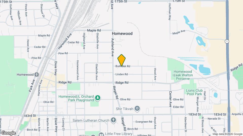 1525 Burr Oak Rd Map and Location Details