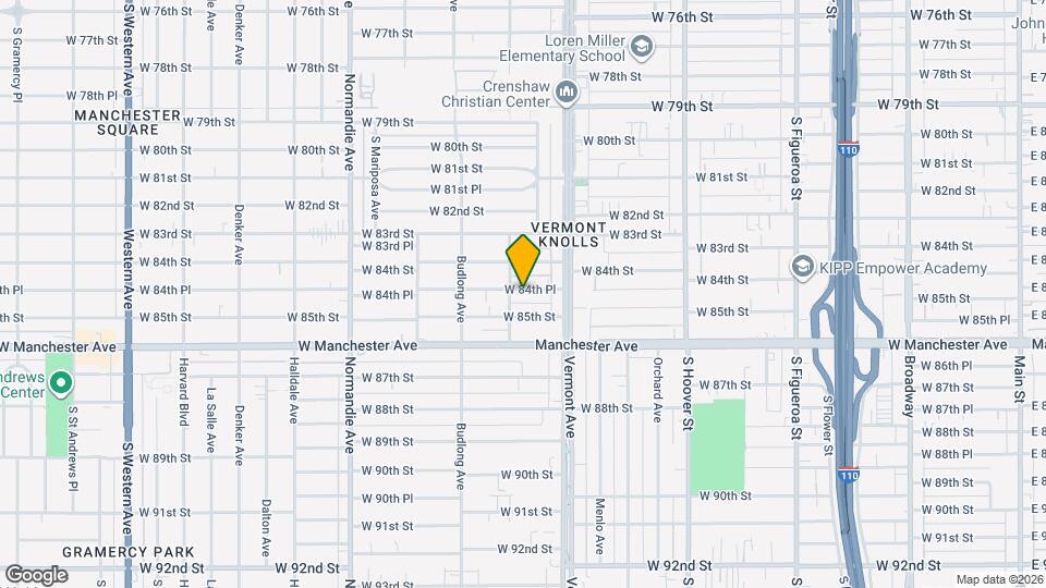 1044 W 84th Pl Mapa y Detalles de la Ubicación