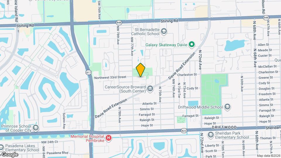 7645 NW 32nd Pl Map and Location Details