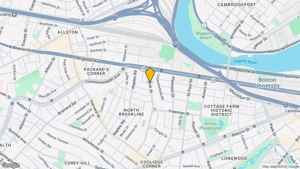 216 Babcock St Mapa y Detalles de la Ubicación