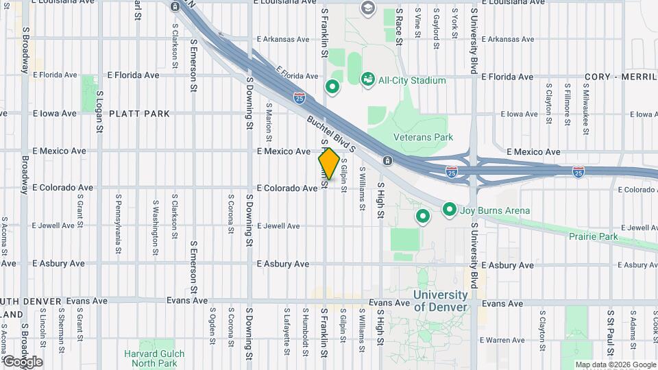 1794 S Franklin St Map and Location Details