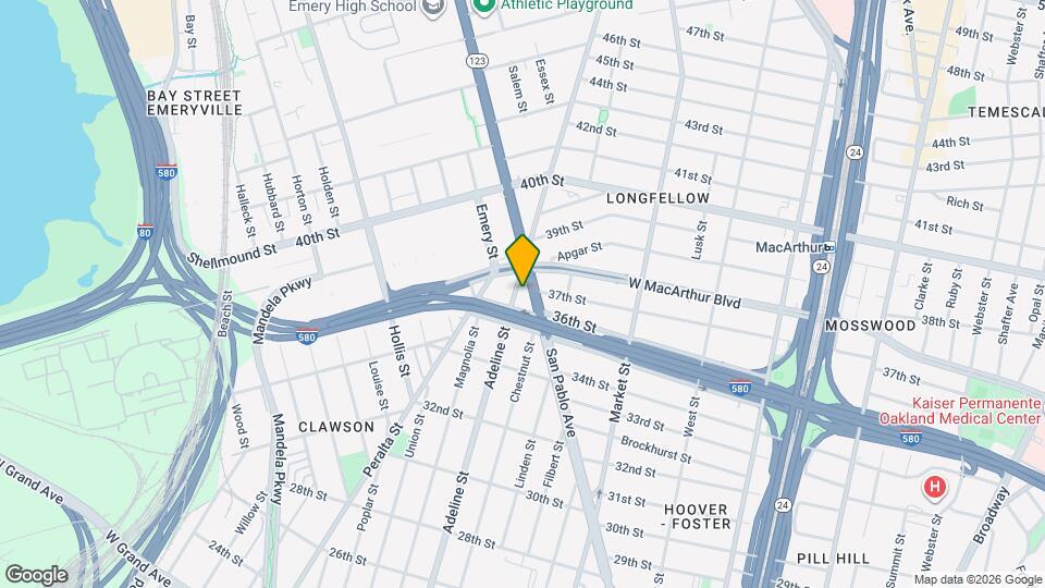 3622 Adeline St Map and Location Details