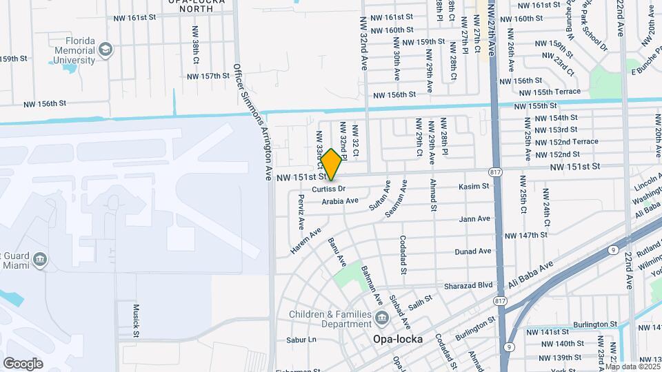 821 Curtiss Dr Map and Location Details
