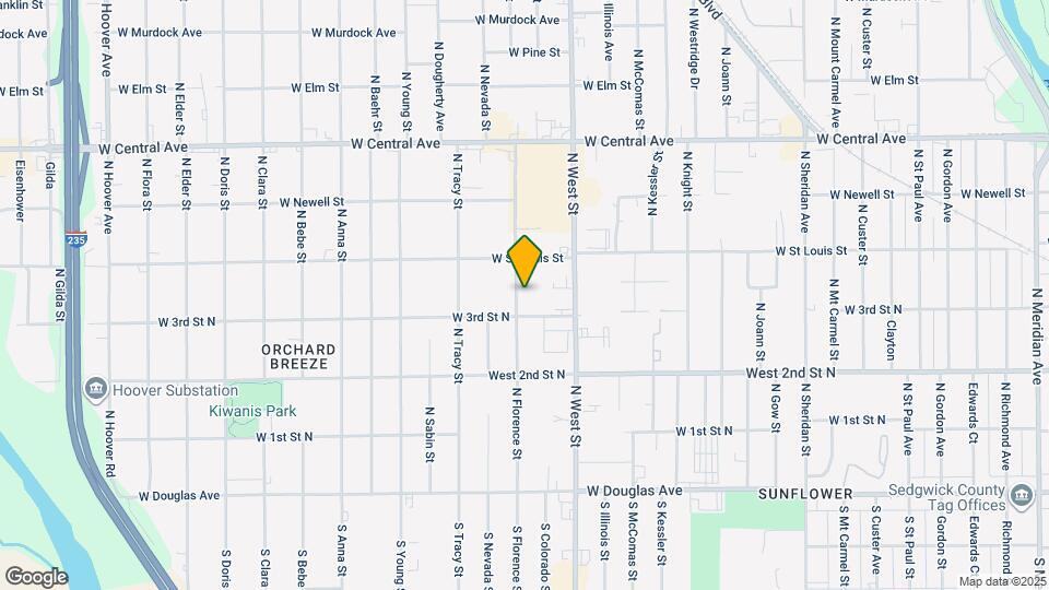 418 N Florence St Map and Location Details