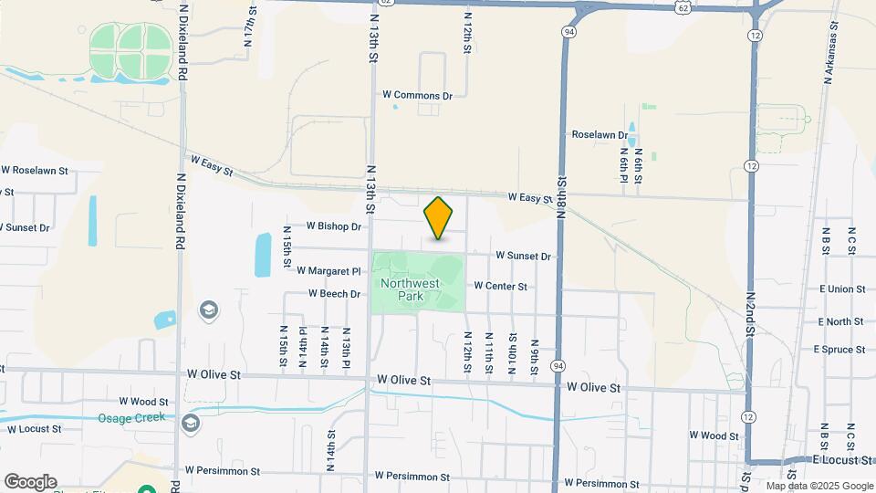 1225 W Sunset Dr Mapa y Detalles de la Ubicación