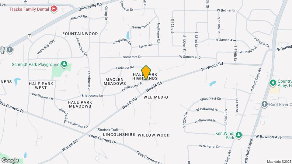 S68W12635 Bristlecone Ln Map and Location Details