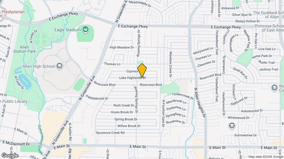 904 Lake Highlands Dr Map and Location Details