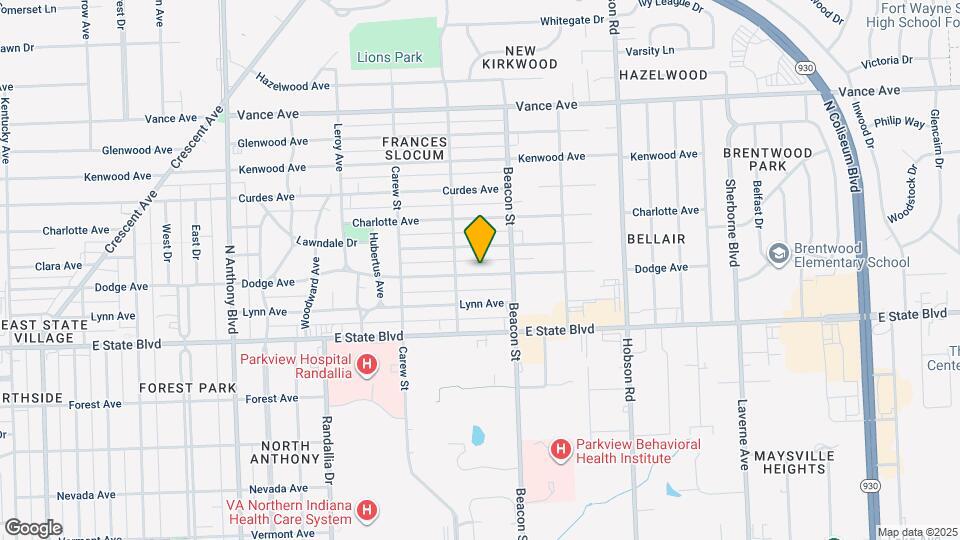 2629 Dodge Ave Map and Location Details