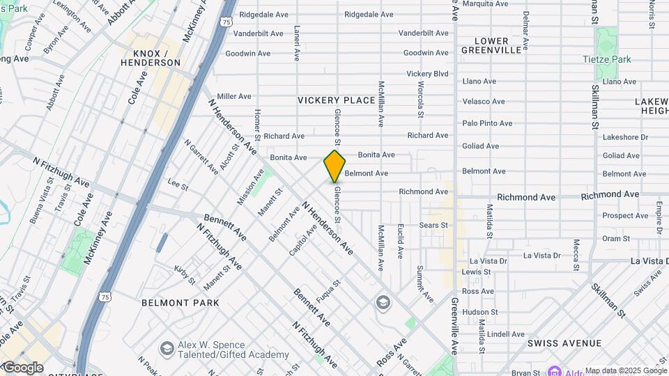 2207 Glencoe St Map and Location Details