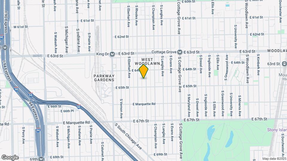 6438 S Saint Lawrence Ave Map and Location Details
