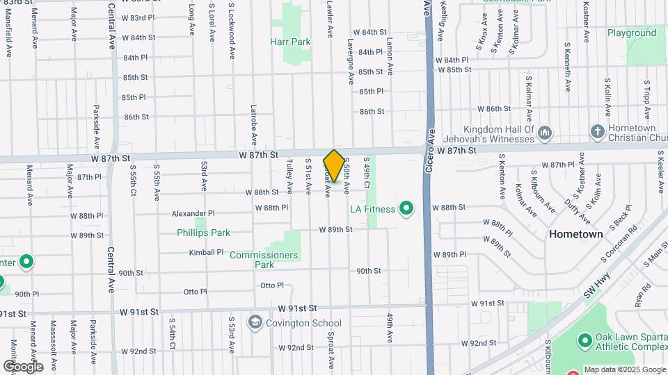 8741 Sproat Ave Map and Location Details