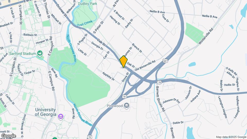1280 Oconee St Map and Location Details