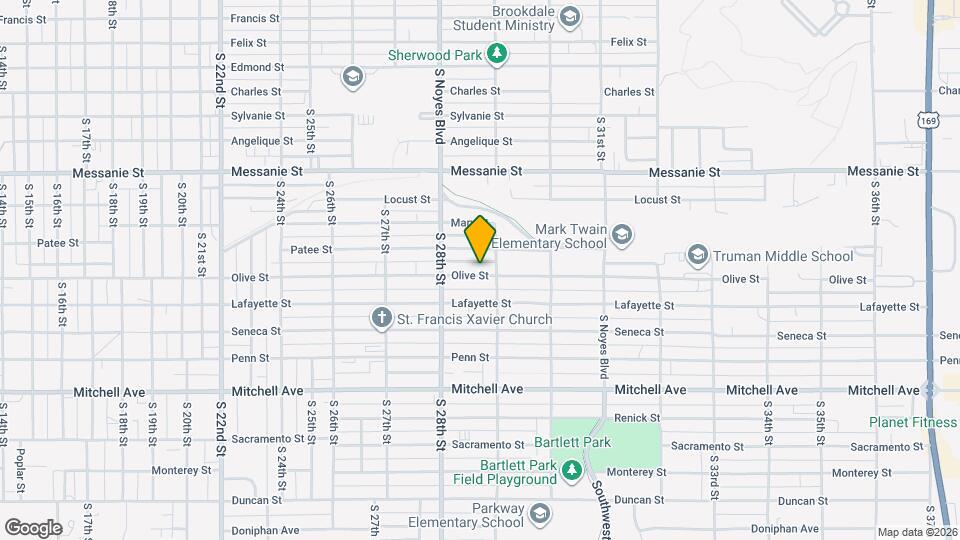 2821 Olive St Map and Location Details