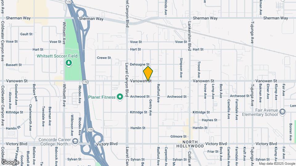 11942 Vanowen St Map and Location Details