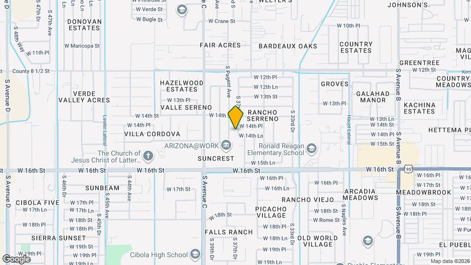 1468 S 37th Dr Map and Location Details