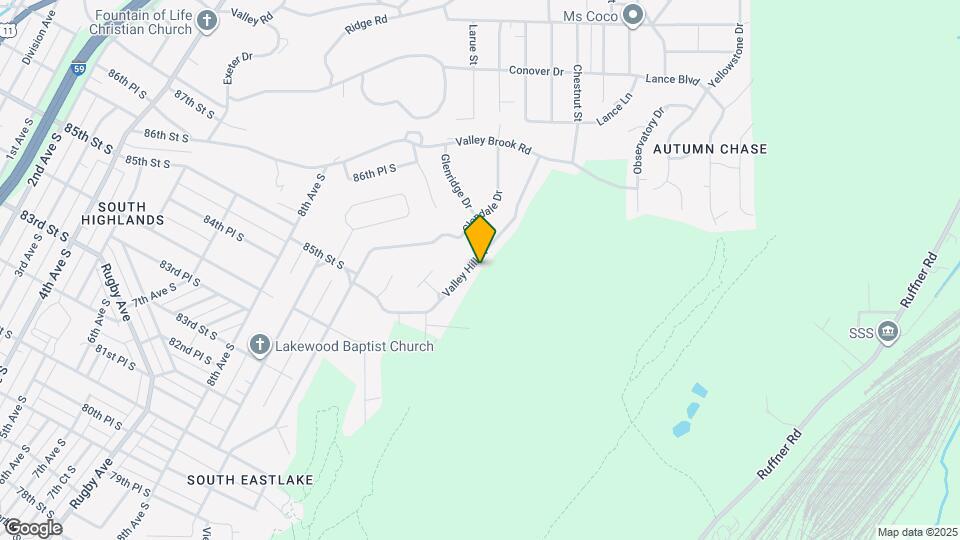 8905 Valley Hill Dr Map and Location Details