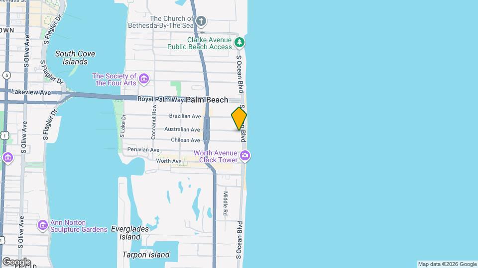 350 S Ocean Blvd Map and Location Details