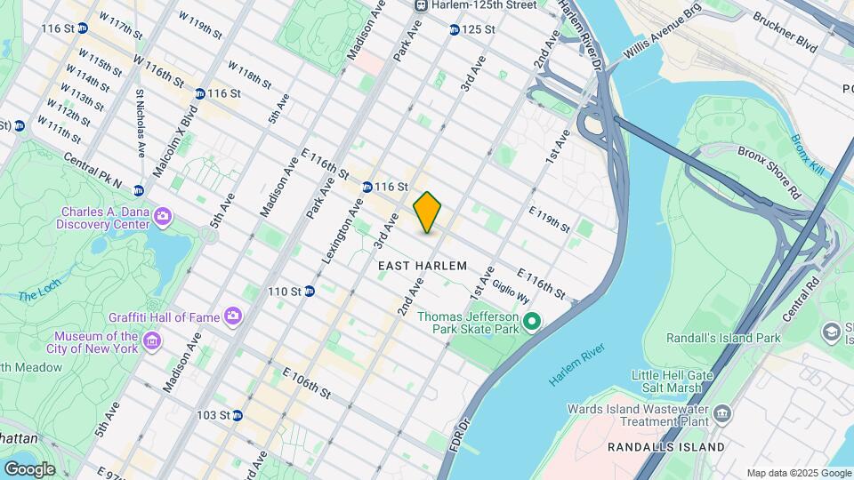 245 E 115th St Mapa y Detalles de la Ubicación