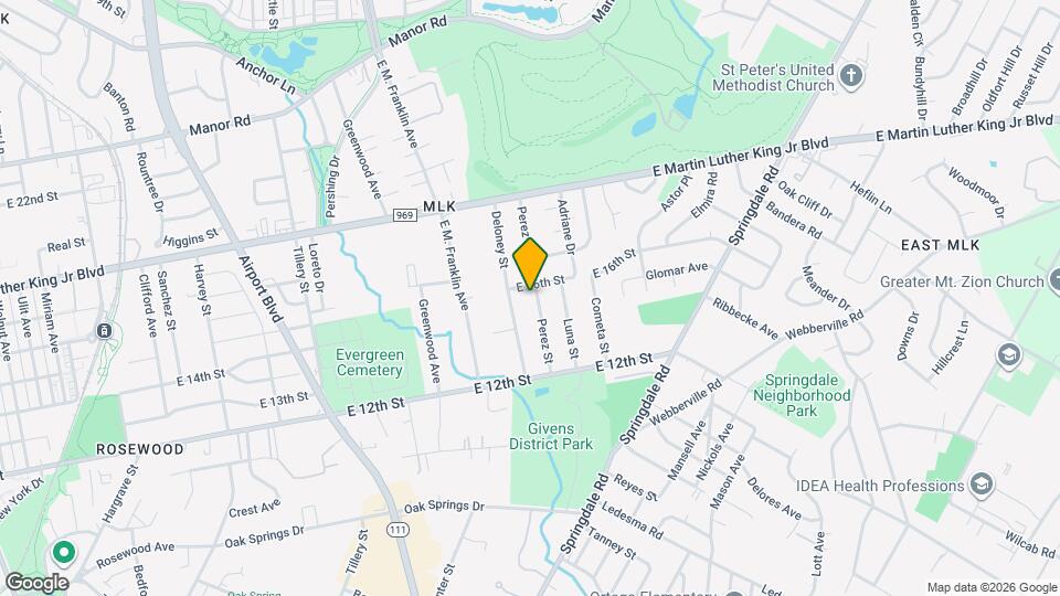 1408 Perez St Map and Location Details